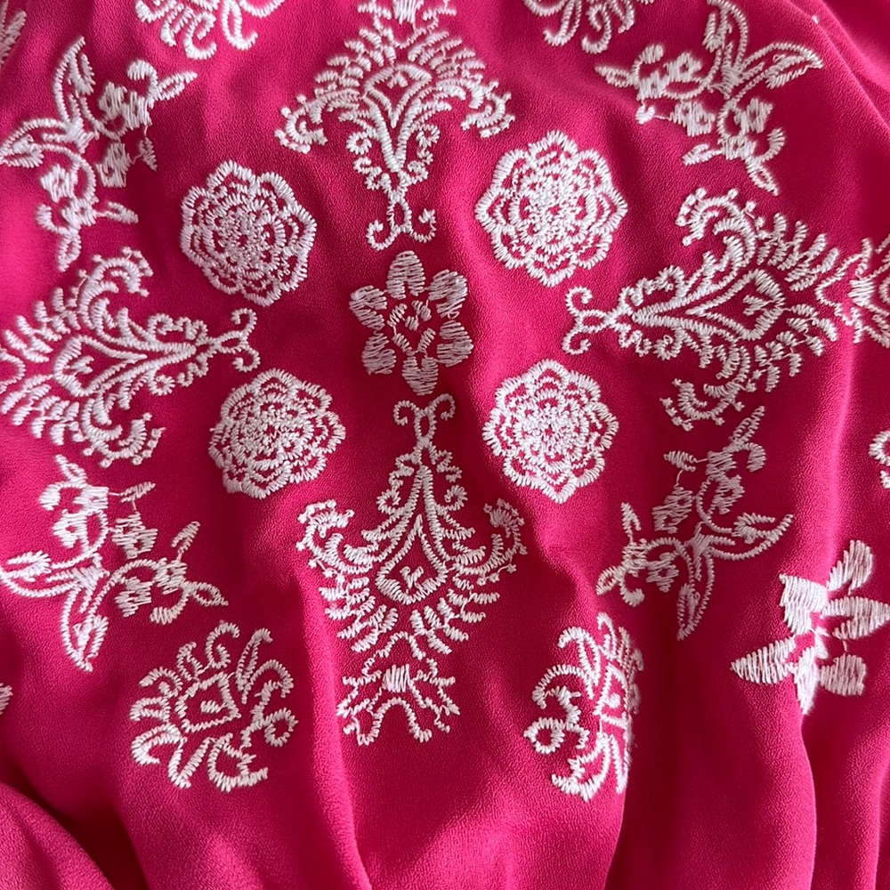 NWOT Bebe Girls Ruffled Embroidered Romper - Picture 4 of 4